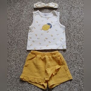 3 piece lemon outfit set 24M